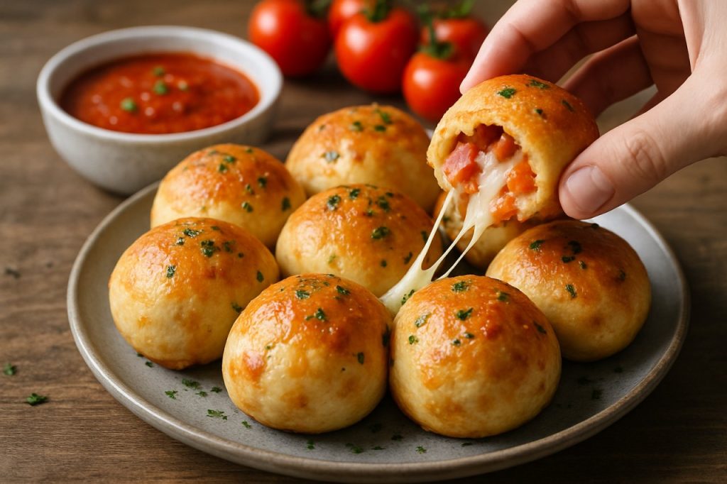 apéritif Pizza balls jambon-tomates