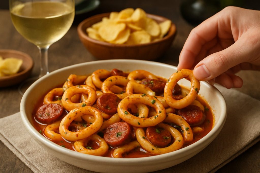 encornets au chorizo apéro