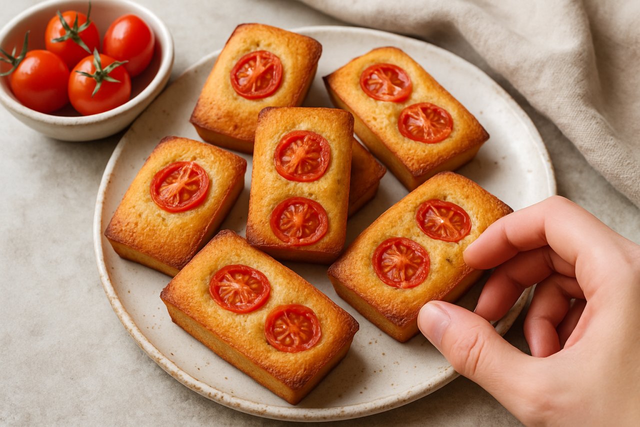 Ces financiers aux tomates cerise surprennent agréablement à l’apéro dinatoire