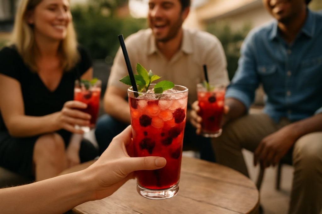 mocktail aux fruits rouges à l'apéro