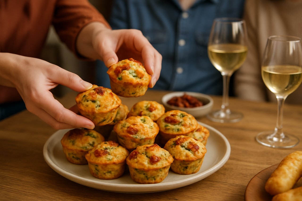 Ces bouchées moelleuses mêlent courgette, tomates confites et fromage de brebis pour un résultat aussi élégant que gourmand