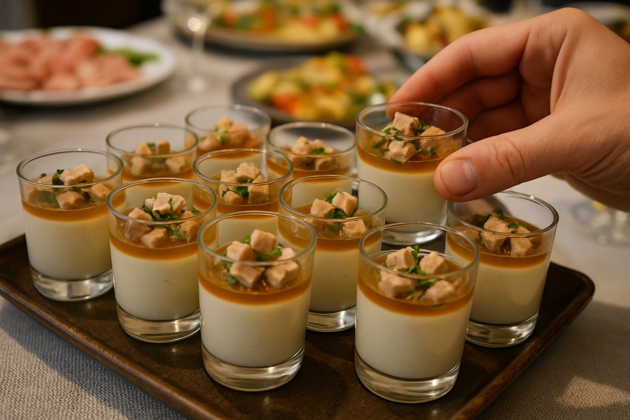 Cette panna cotta de foie gras est une valeur sûre lors de votre apéritif dinatoire