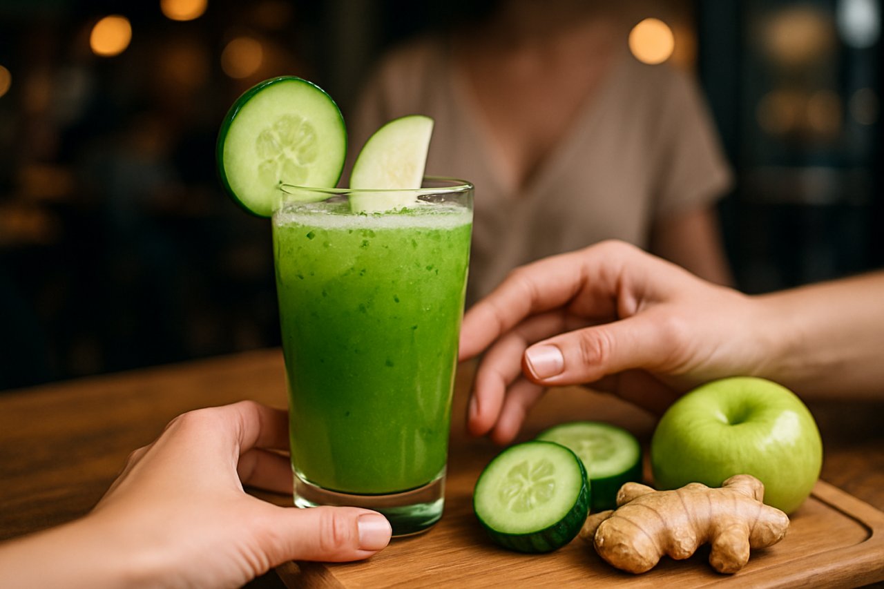 Boisson detox concombre pomme gingembre : la recette fraîche à tester à l’apéro