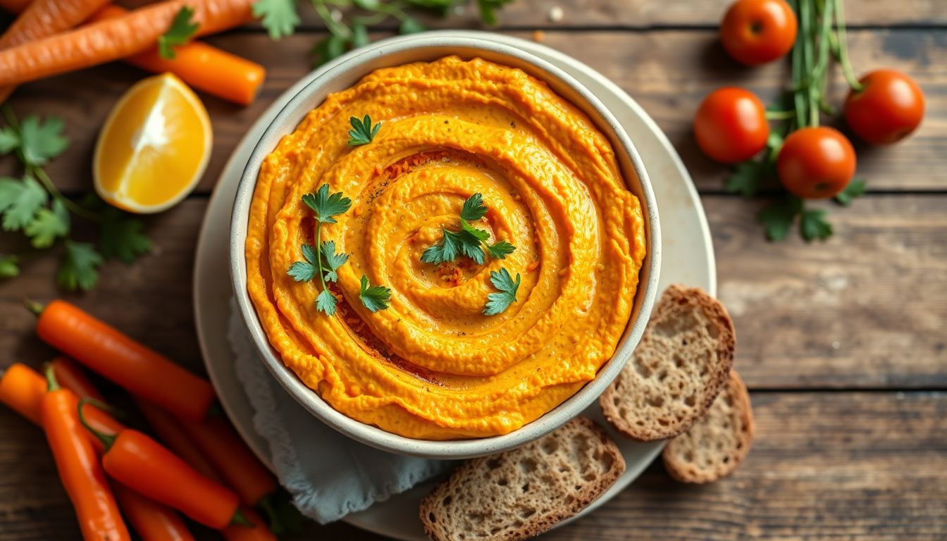 Cet houmous de carottes rôties à l’orange change tout à l’apéro dinatoire