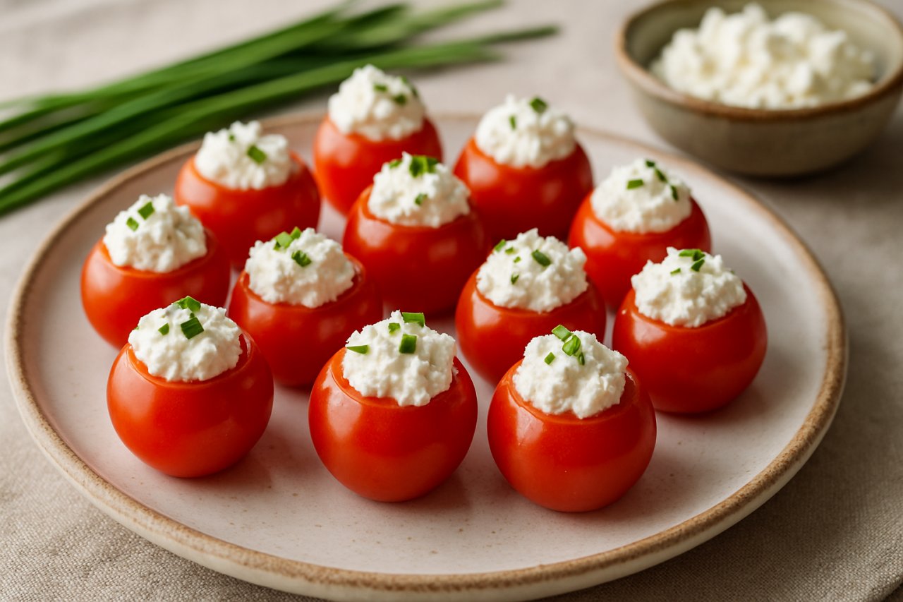 Fraîches, colorées et gourmandes : ces billes tomates-chèvre sont parfaites pour un apéro dînatoire