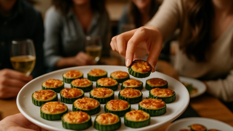 Courgettes à l’apéro : ces petites bouchées légères se préparent en un clin d’œil