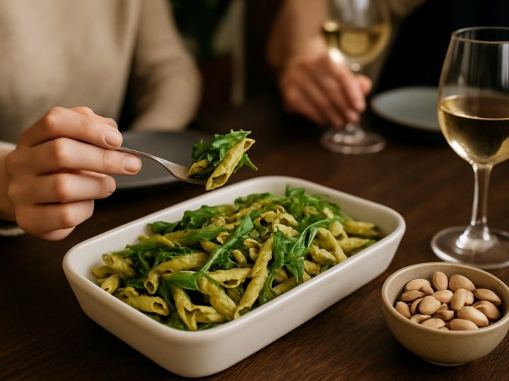 Mini-penne à la roquette et pistaches : le finger food qui change tout à l&rsquo;apéritif dinatoire