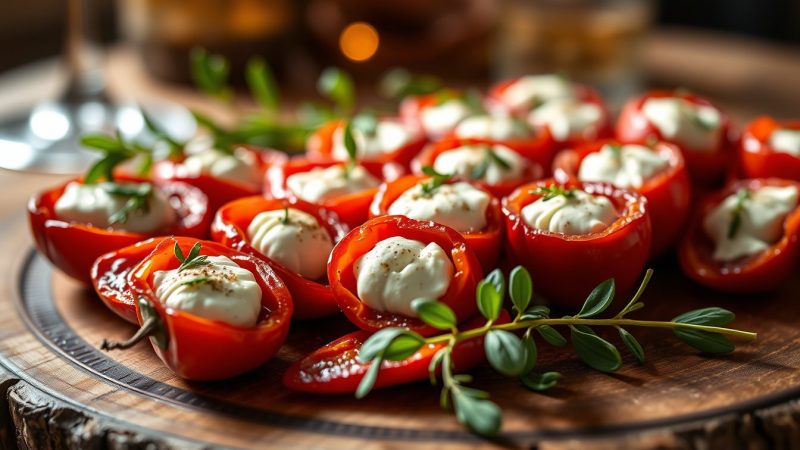 Ces piquillos fondants au chèvre frais mettent tout le monde d’accord à l’heure de l’apéro