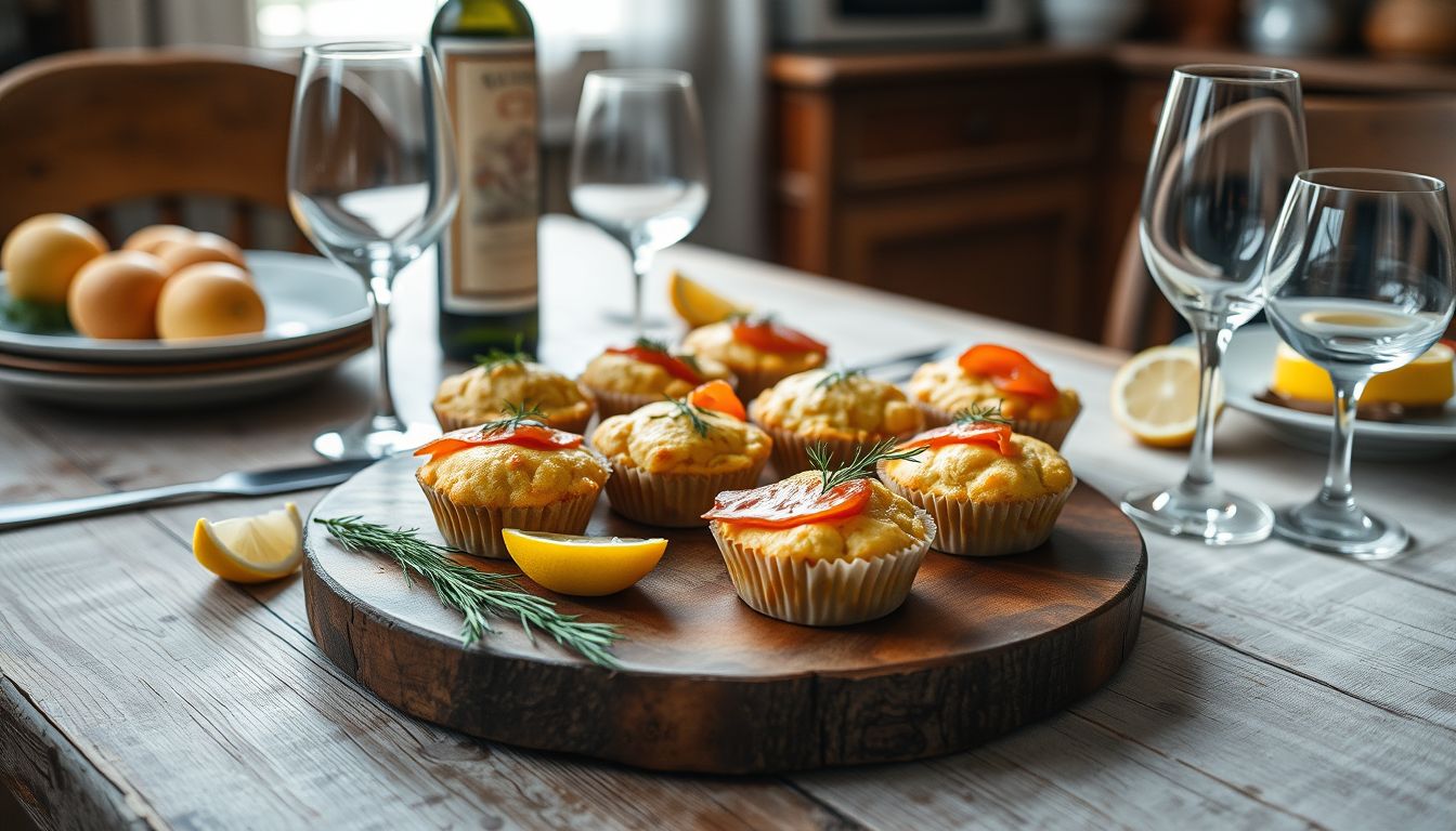 Ces petits muffins courgettes-saumon fumé sont aussi faciles à préparer que délicieux