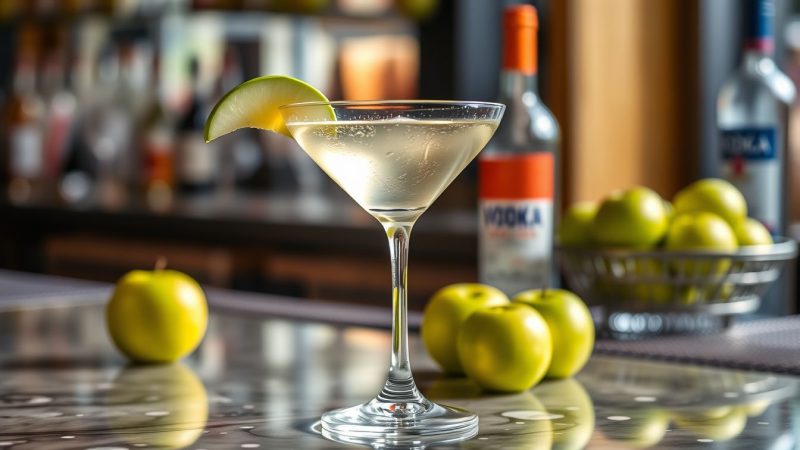 Appletini maison : comment réussir ce cocktail iconique à la pomme verte