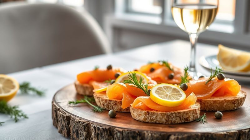 Toasts au saumon fumé : la recette pour un apéritif élégant et frais
