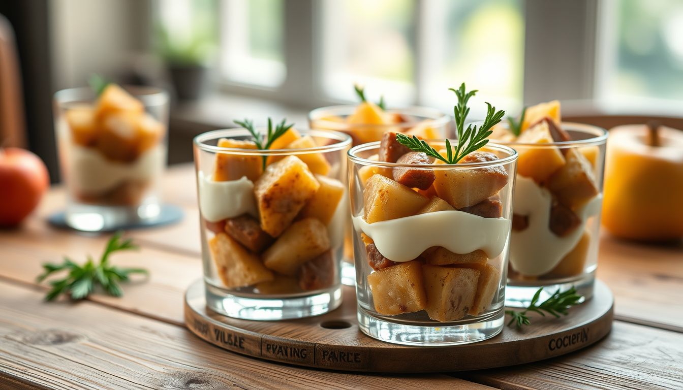 Verrines de boudin blanc à la pomme : la recette élégante qui épate à chaque fois